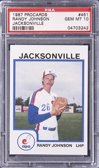 1987 ProCards Jacksonville #451 Randy Johnson - PSA GEM MT 10 